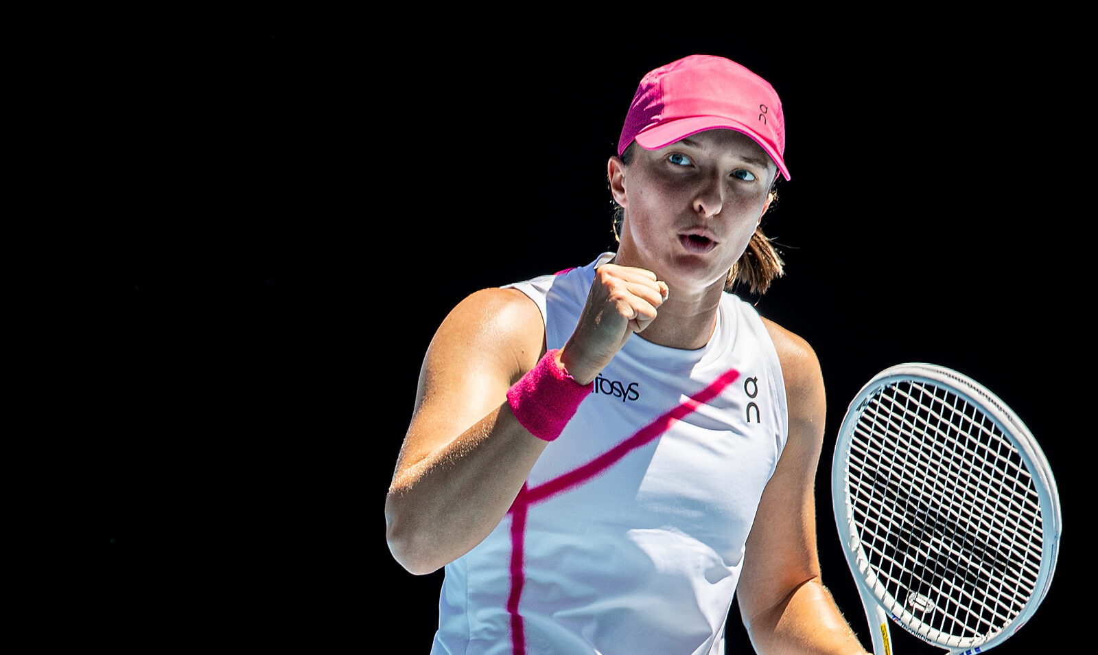 (240116) -- MELBOURNE, Jan. 16, 2024 (Xinhua) -- Iga Swiatek of Poland celebrates during the women's singles 1st round match between Iga Swiatek of Poland and Sofia Kenin of the United States at Australian Open tennis tournament in Melbourne, Australia, Jan. 16, 2024. (Photo by Hu Jingchen/Xinhua)

2024.01.16 Melbourne
tenis ziemny , turniej wielkoszlemowy
Australian Open
Foto Hu Jingchen/Xinhua/PressFocus

!!! POLAND ONLY !!!