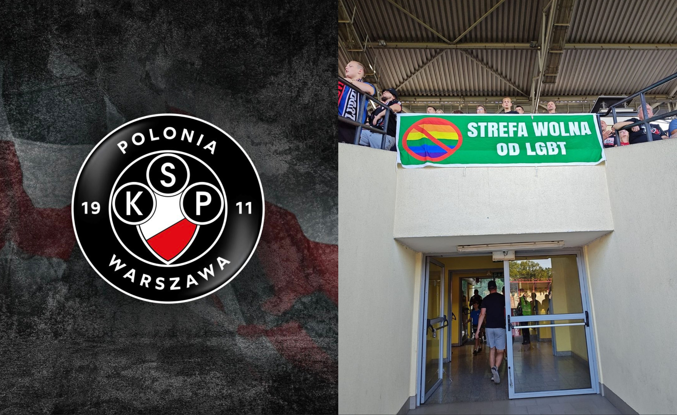 Dwa lata zakazu za wywieszenie flagi z dyskryminującym hasłem na meczu w Warszawie