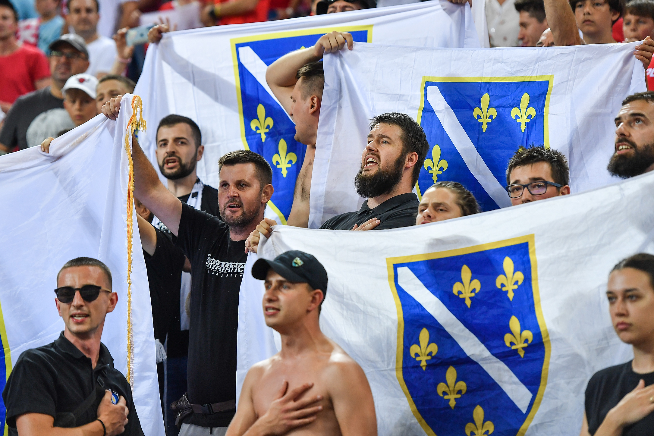 2023.08.20 Gliwice
Koszykowka Mezczyzn FIBA Turniej Prekwalifikacyjny do IO 2024 Sezon 2023
Bosnia i Hercegowina - Polska
N/z kibice, trybuny, doping, bosniacy, ultras
Foto Marcin Bulanda / PressFocus
2023.08.20 Gliwice
Basketball Men FIBA Olympic Pre-Qualifying Tournament Season 2023
Bosnia i Hercegowina - Polska
kibice, trybuny, doping, bosniacy, ultras
Credit: Marcin Bulanda / PressFocus