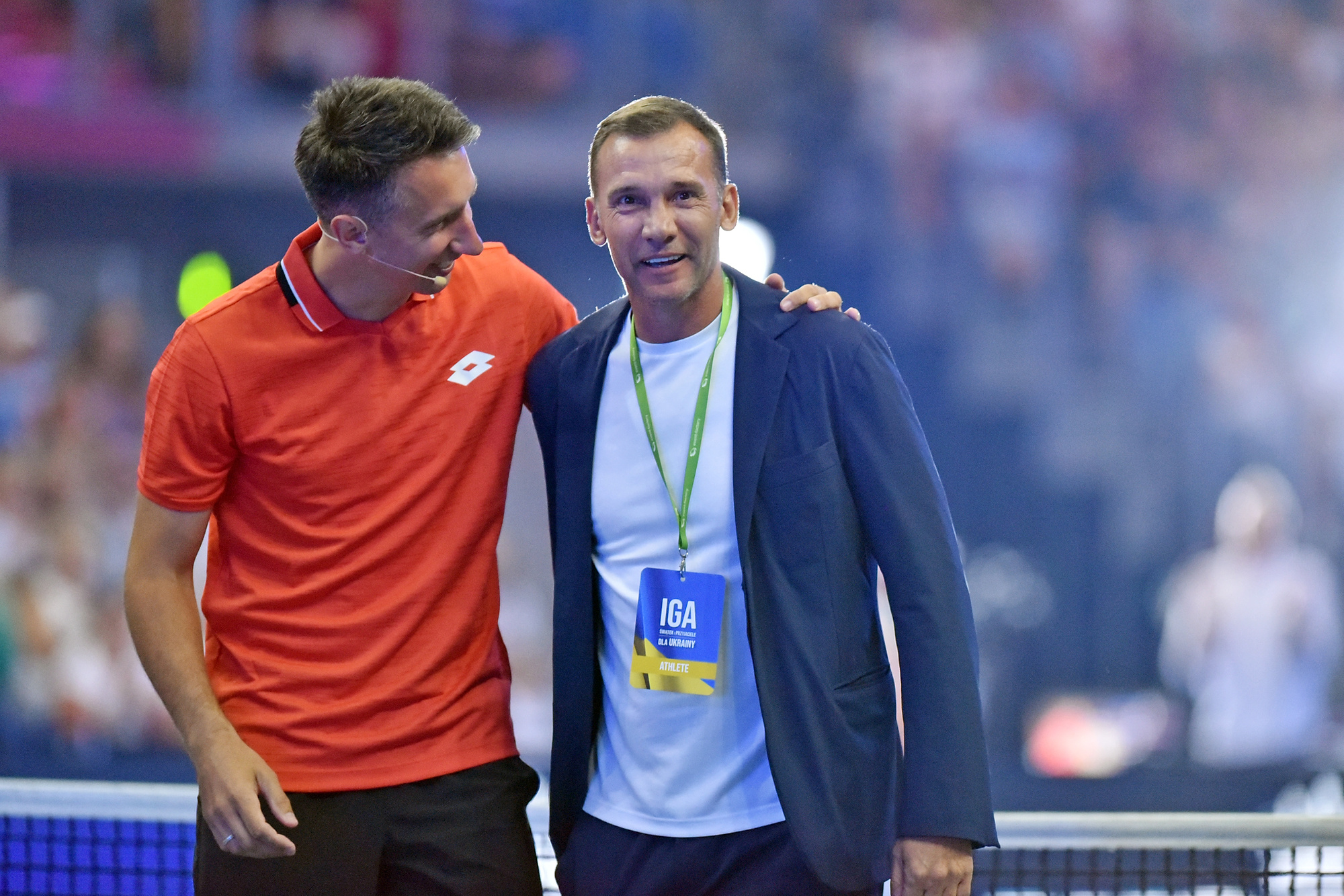 2022.07.23 Krakow
Tenis ziemny, impreza charytatywna
Iga Swiatek i Przyjaciele dla Ukrainy
N/z Serhij Stachowski, Andrij Szewczenko Andriy Shevchenko
Foto Krzysztof Porebski / PressFocus

2022.07.23 Krakow
Tennis, charity event
Iga Swiatek and Friends for Ukraine
Serhij Stachowski, Andrij Szewczenko Andriy Shevchenko
Credit: Krzysztof Porebski / PressFocus