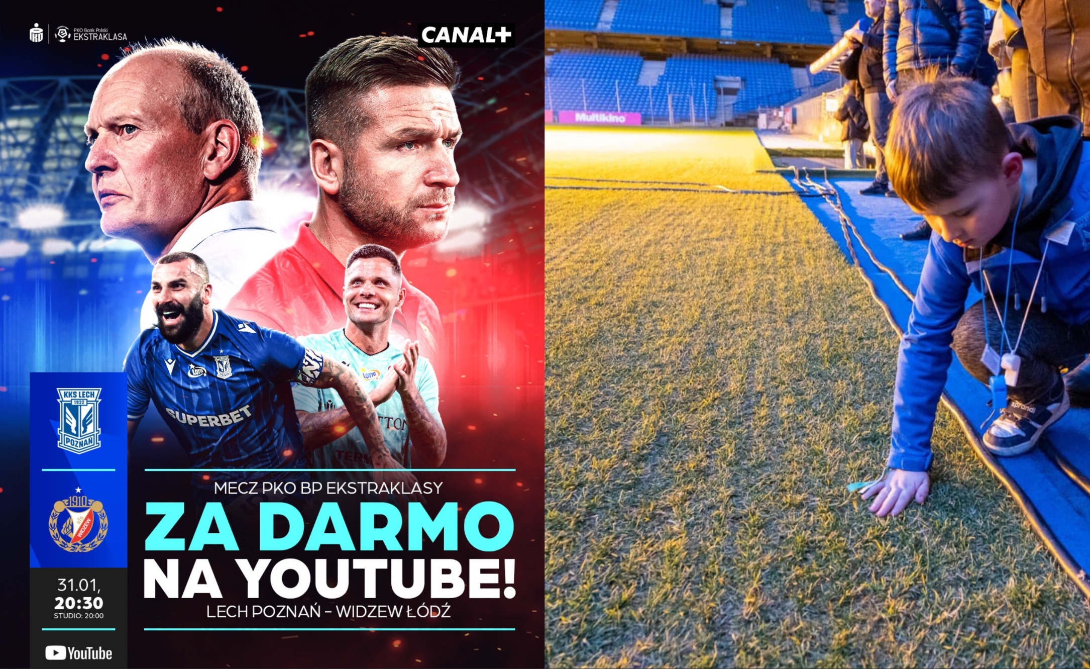 Mecz Lech Poznań – Widzew Łódź dostępny za darmo na YouTube Canal+ Sport