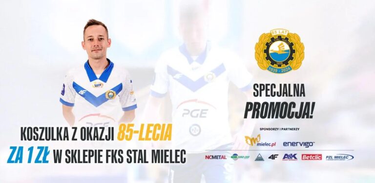 Koszulka z okazji 85-lecia Stali Mielec&#8230; za złotówkę