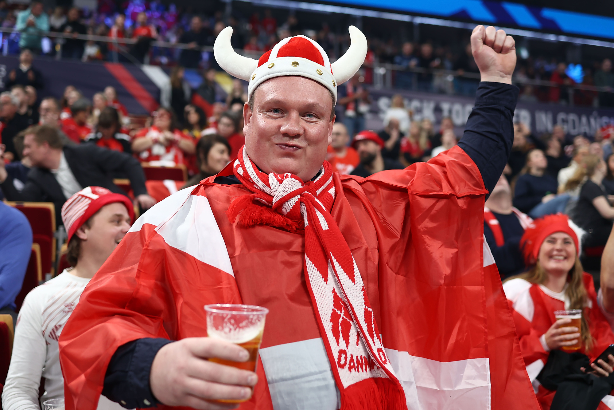 2023.01.27 Gdansk
Pilka reczna Mezczyzn Mistrzostwa Swiata w Pilce Recznej 2023 Hiszpania - Dania N/z Kibice Danii fan fans supporters Foto Piotr Matusewicz / PressFocus

2023.01.27 Gdansk
Handball Men 28th IHF Mens World Handball Championship
Spain - Denmark
Kibice Danii fan fans supporters
Credit: Piotr Matusewicz / PressFocus