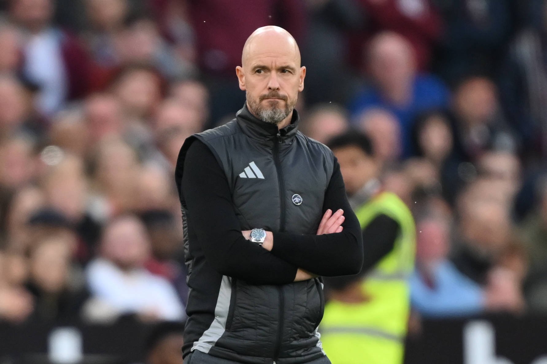 West Ham United v Manchester United, ManU Premier League 27/10/2024. Manchester United manager Erik ten Hag m during the Premier League match between West Ham United and Manchester United at the London Stadium, London, England on 27 October 2024. London London Stadium England Editorial use only DataCo restrictions apply See www.football-dataco.com , Copyright: xSimonxTraylenx PSI-20680-0071
2024.10.27 
pilka nozna liga angielska
Premier League 2024/2025
Foto IMAGO/PressFocus

!!! POLAND ONLY !!!