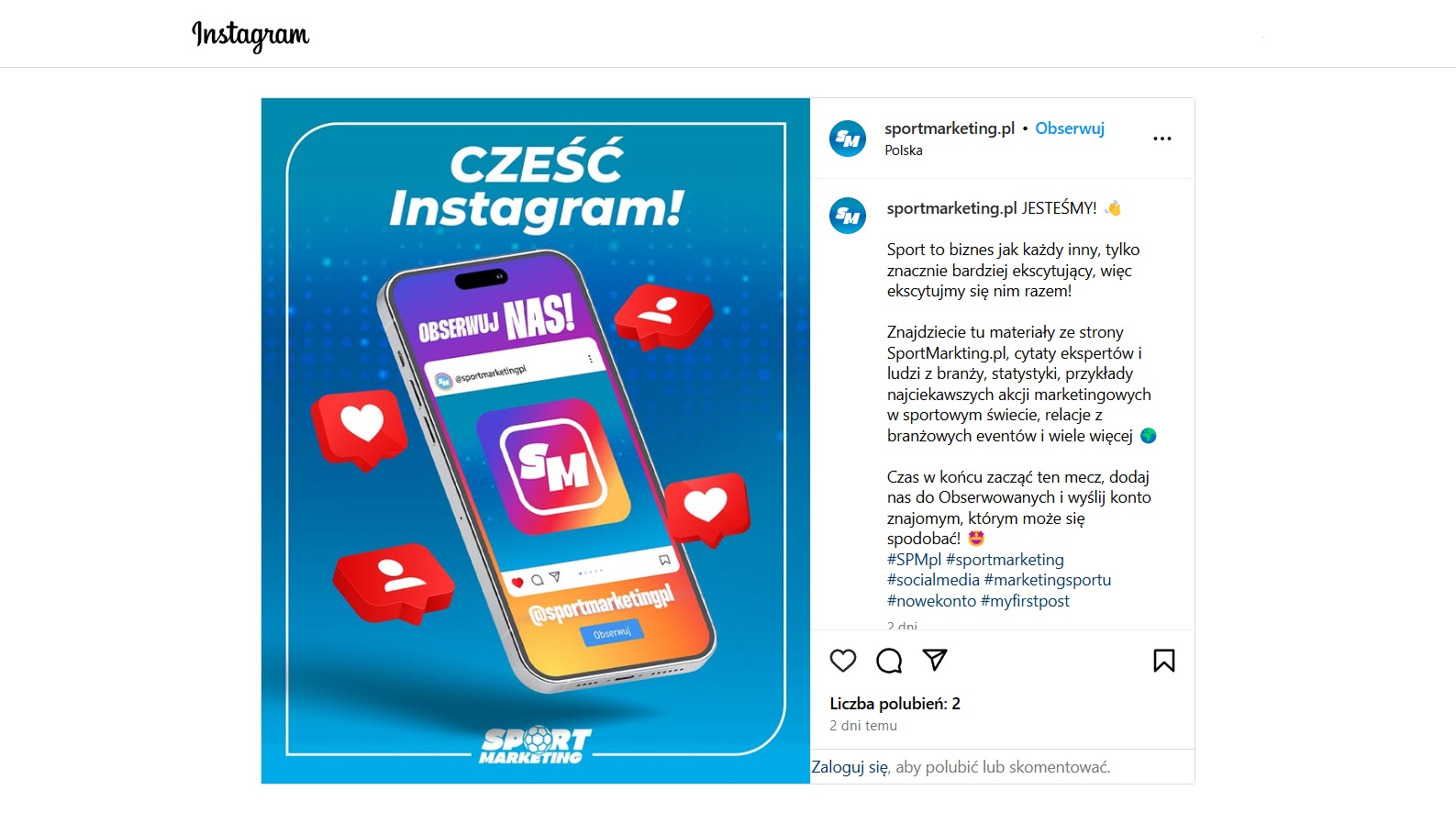 SportMarketing.pl debiutuje na Instagramie