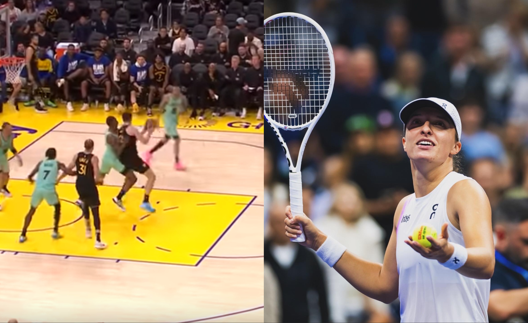 Aplauz dla Igi Świątek na meczu NBA