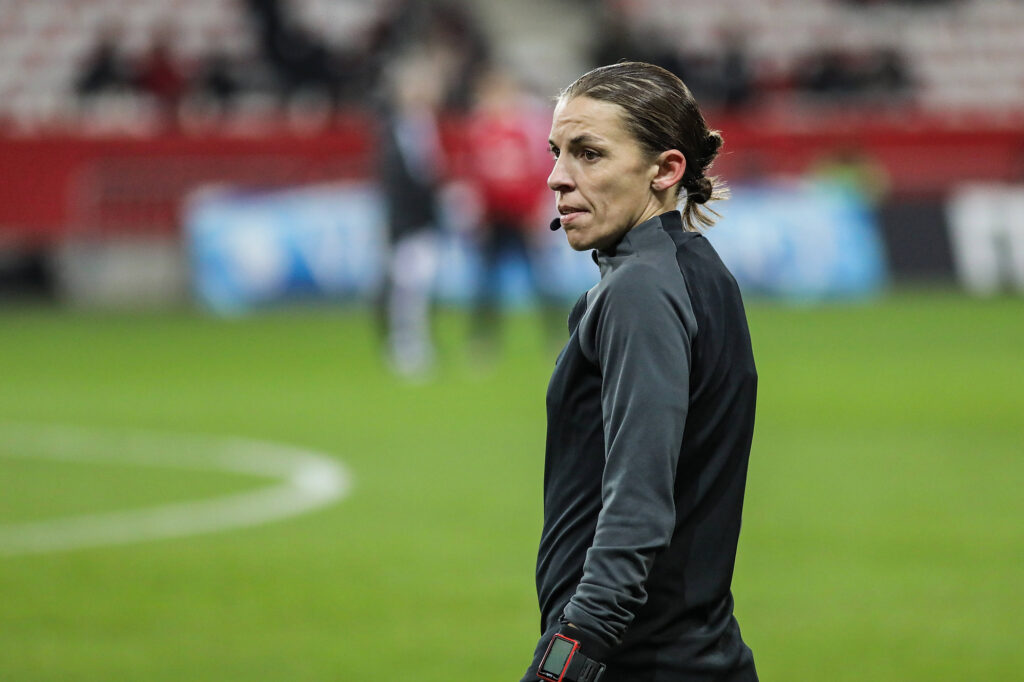 Woman head referee Stephanie FRAPPART during the french Ligue 1 Uber Eats - MD 23 - football match between OGC Nice and AC Ajaccio at Allianz Riviera stadium on February 10, 2023 in Nice (France).
2023.02.10 NICE
Pilka nozna liga francuska
OGC Nice - AC Ajaccio
Foto ADIL BENAYACHE/SIPA/PressFocus

!!! POLAND ONLY !!!