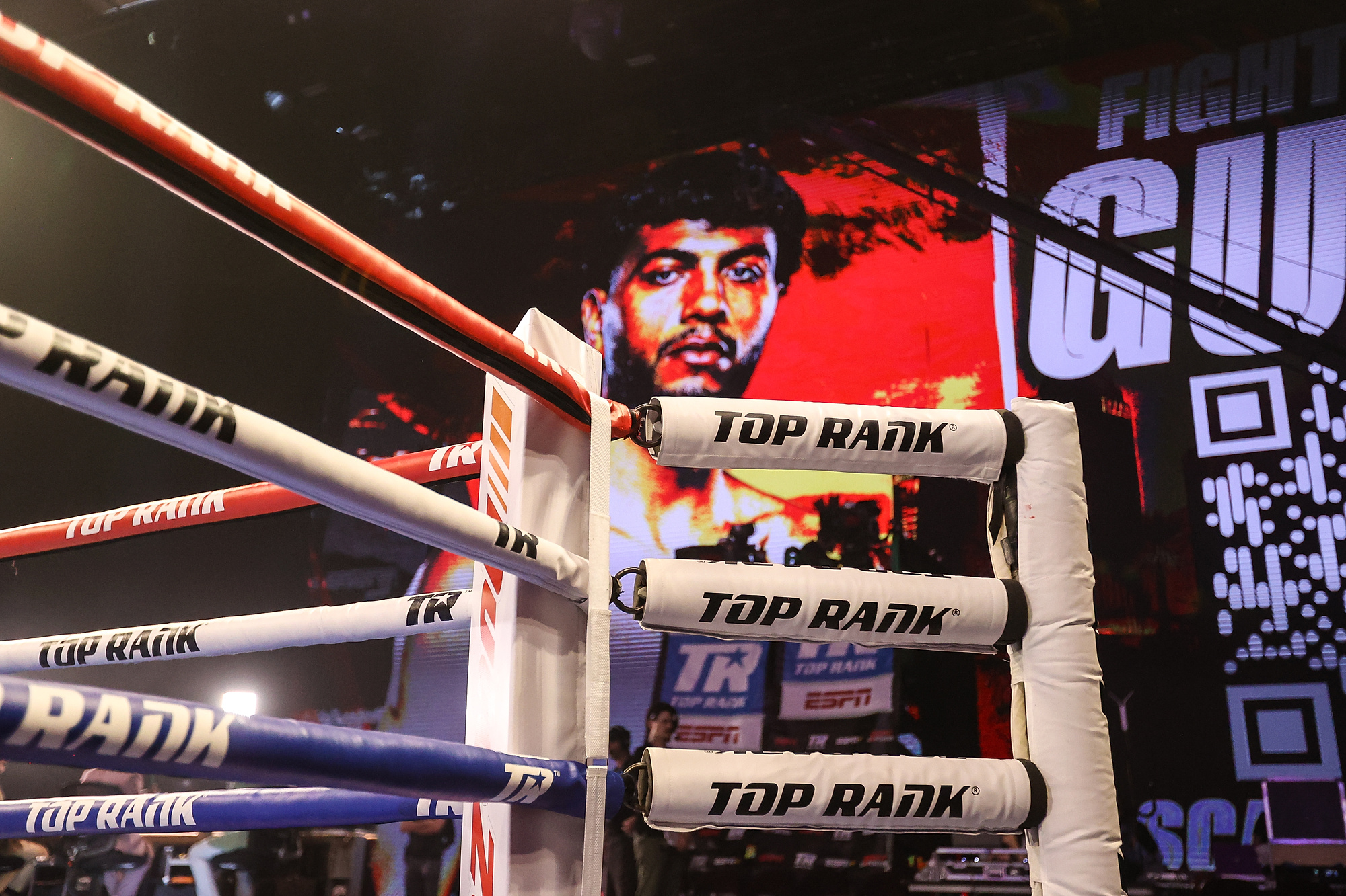 July 13, 2024: A general ring side view of the Top Rank logo prior to the start of the Farmer vs Muratalla event inside the Pearl Concert Theater at Palms Casino Resort in Las Vegas on July 13, 2024 in Las Vegas, NV. Christopher Trim/CSM/Sipa USA. (Credit Image: © Christopher Trim/Cal Sport Media/Sipa USA)
2024.07.13 Las Vegas
sporty walki , boks
Gala boksu w Las Vegas
Foto Christopher Trim/Cal Sport Media/SIPA USA/PressFocus
!!! POLAND ONLY !!!