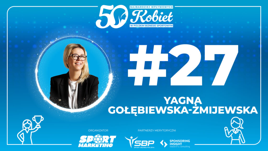 27. Yagna Gołębiewska-Żmijewska – Ranking TOP50 Kobiet w Biznesie Sportowym