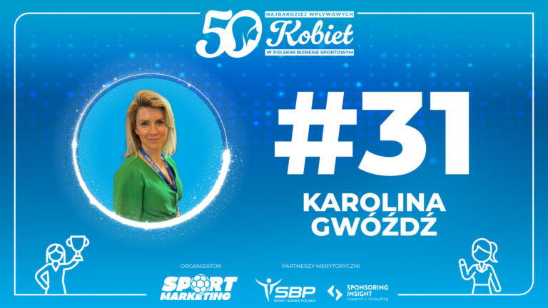 31. Karolina Gwóźdź – Ranking TOP50 Kobiet w Biznesie Sportowym