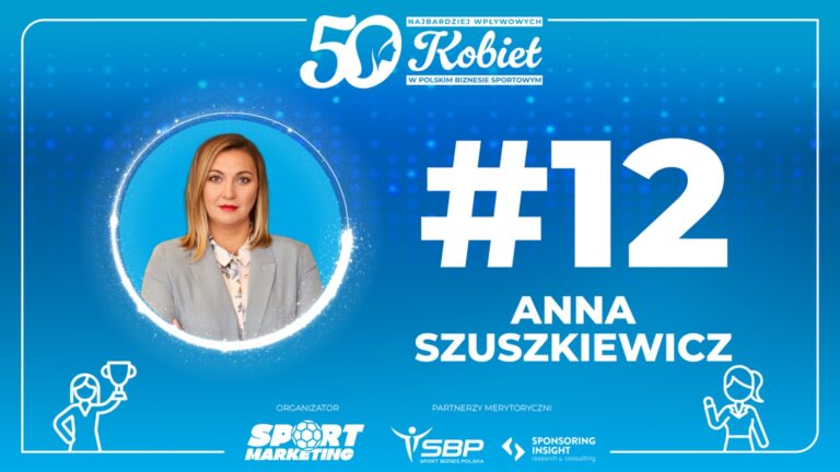 12. Anna Szuszkiewicz – Ranking TOP50 Kobiet w Biznesie Sportowym