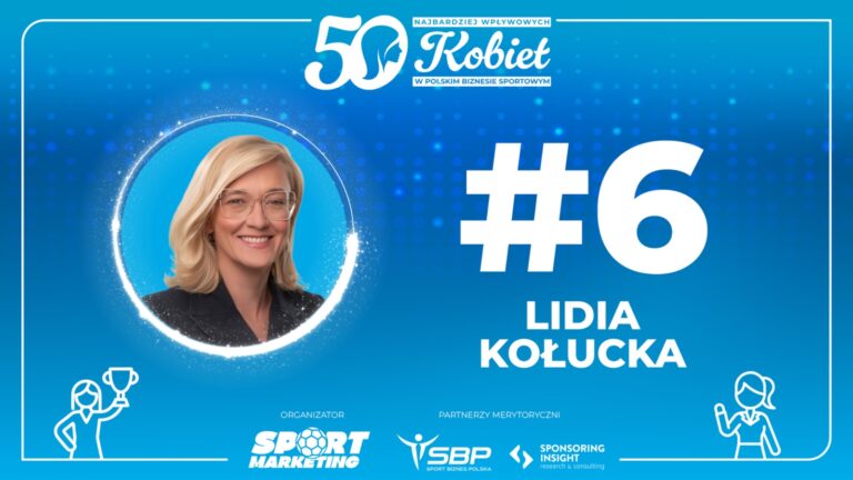 6. Lidia Kołucka – Ranking TOP50 Kobiet w Biznesie Sportowym