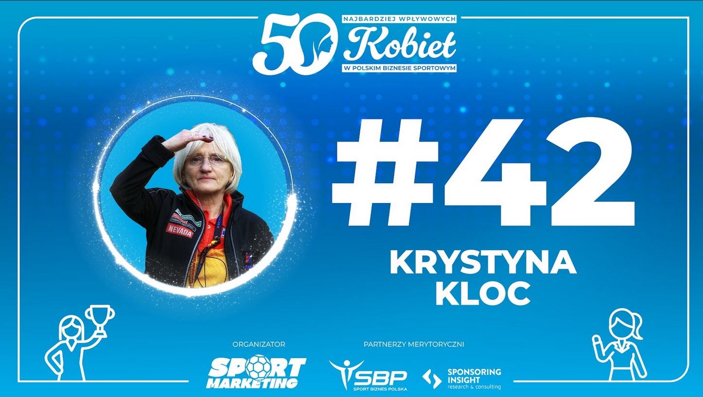 42. Krystyna Kloc – Ranking TOP50 Kobiet w Biznesie Sportowym