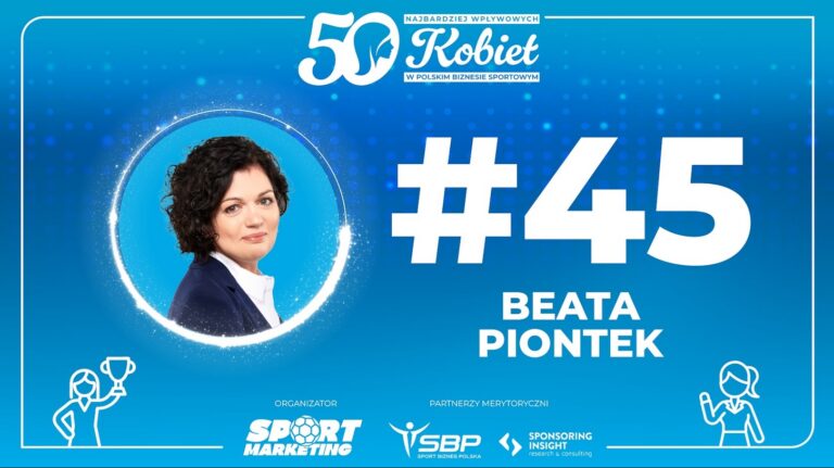 45. Beata Piontek – Ranking TOP50 Kobiet w Biznesie Sportowym