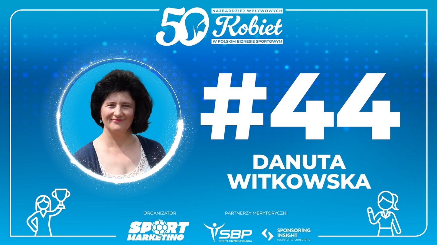 44. Danuta Witkowska – Ranking TOP50 Kobiet w Biznesie Sportowym