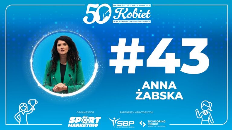 43. Anna Żabska – Ranking TOP50 Kobiet w Biznesie Sportowym