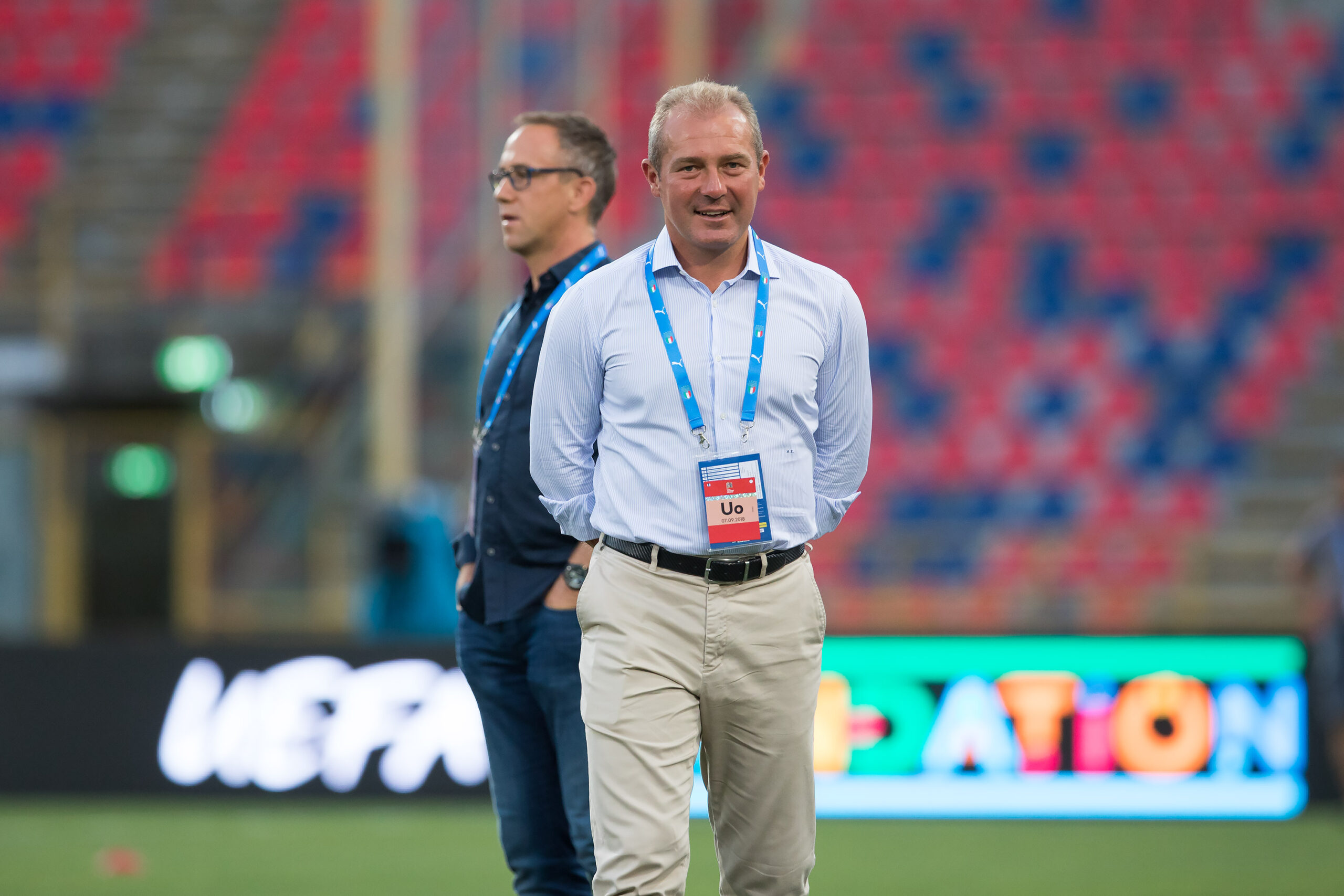 2018.09.06 Bolonia
 Pilka nozna, Liga Narodow sezon 2018/2019Konferencja i trening przed meczem
N/z Marek Kozminski
Foto Marcin Karczewski / PressFocus

2018.09.06 
Football Nations League season 2018/2019Konferencja i trening przed meczem
N/z Marek Kozminski
Foto Marcin Karczewski / PressFocus