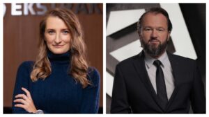 Katarzyna Napiórkowska, Marcin Mikucki (fot. PKO Ekstraklasa)