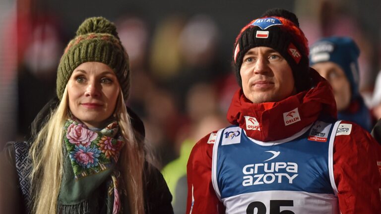 Kamil Stoch z żoną Ewą Bilan-Stoch