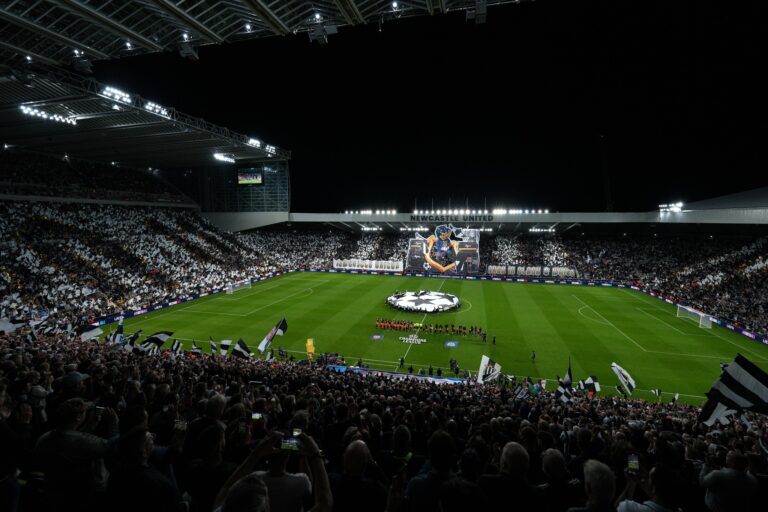 NEWCASTLE UPON TYNE, ENGLAND - SEPTEMBER 18: A general view during the UEFA Champions League 2025/26 League Phase MD1 match between Newcastle United FC and FC Barcelona at St James' Park on September 18, 2025 in Newcastle upon Tyne, England. (Photo by Newcastle United/Newcastle United via Getty Images)