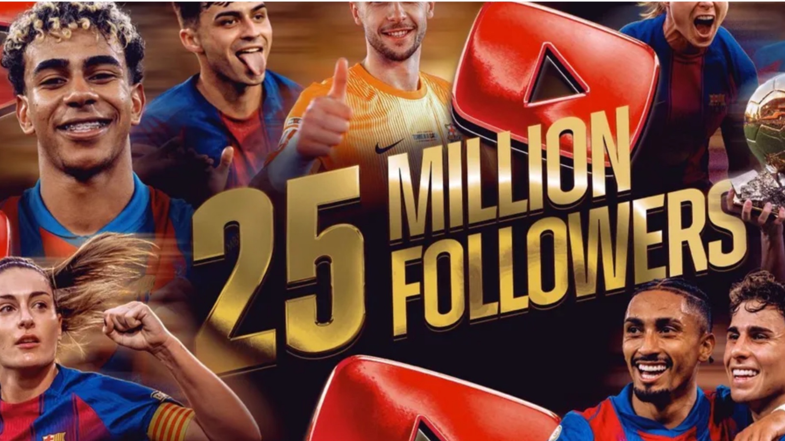 FC Barcelona jako pierwszy klub sportowy z 25 mln subskrypcji na YouTube