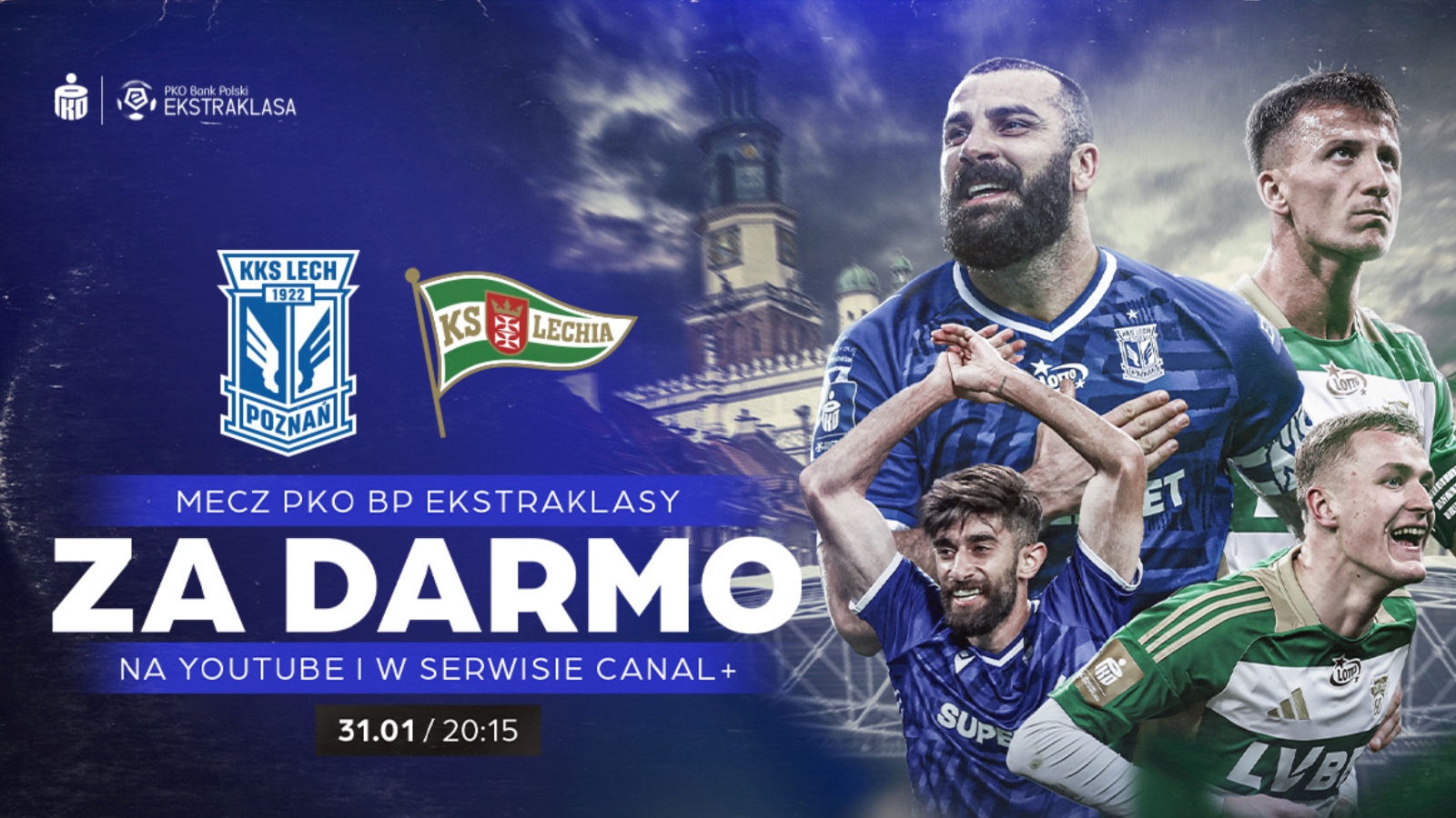 Darmowy mecz PKO BP Ekstraklasy na kanale YouTube Canal+ Sport