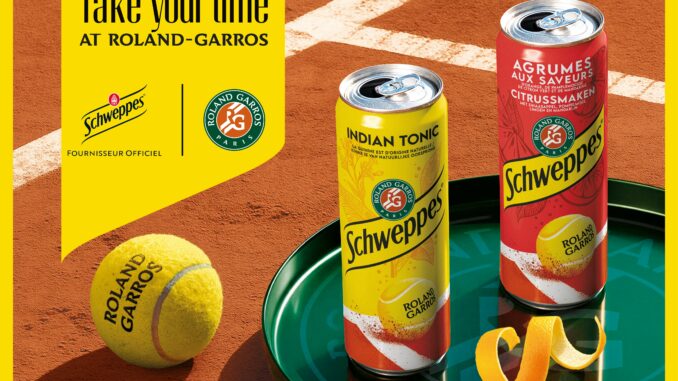 Schweppes oficjalnym partnerem Roland Garros na trzy kolejne edycje