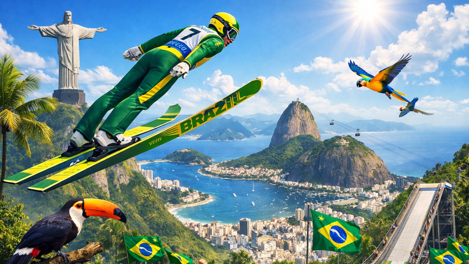 Skoki narciarskie podbijają Brazylię. Rekordowa oglądalność zimowego sportu w kraju... bez zimy