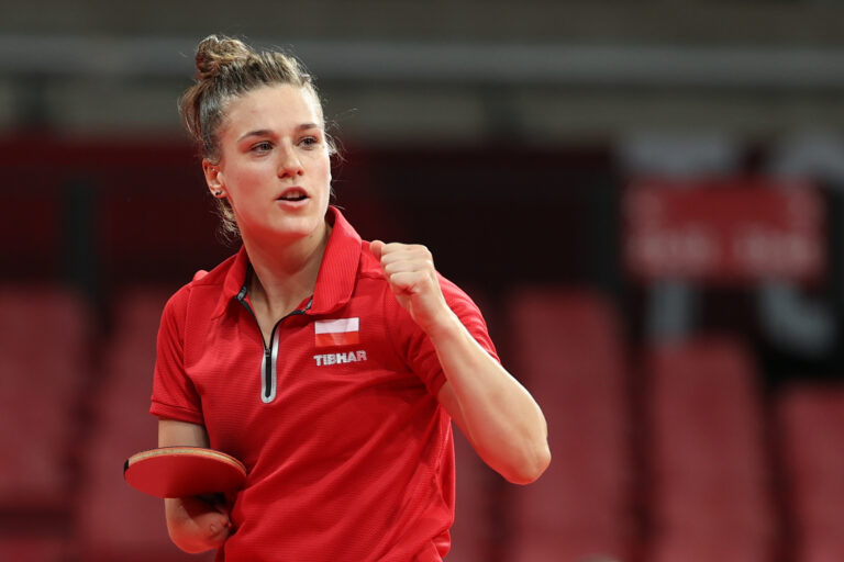 (210725) -- TOKYO, July 25, 2021 (Xinhua) -- Natalia Partyka of Poland reacts during the table tennis women's singles round 2 match between Natalia Partyka of Poland and Dina Meshref of Egypt at the Tokyo 2020 Olympic Games in Tokyo, Japan, July 25, 2021. (Xinhua/Zheng Huansong)

2021.07.25 Tokio
Igrzyska Olimpijskie Tokio 2020 - tenis stolowy
Foto Zheng Huansong/Xinhua/PressFocus
!!! POLAND ONLY !!!
