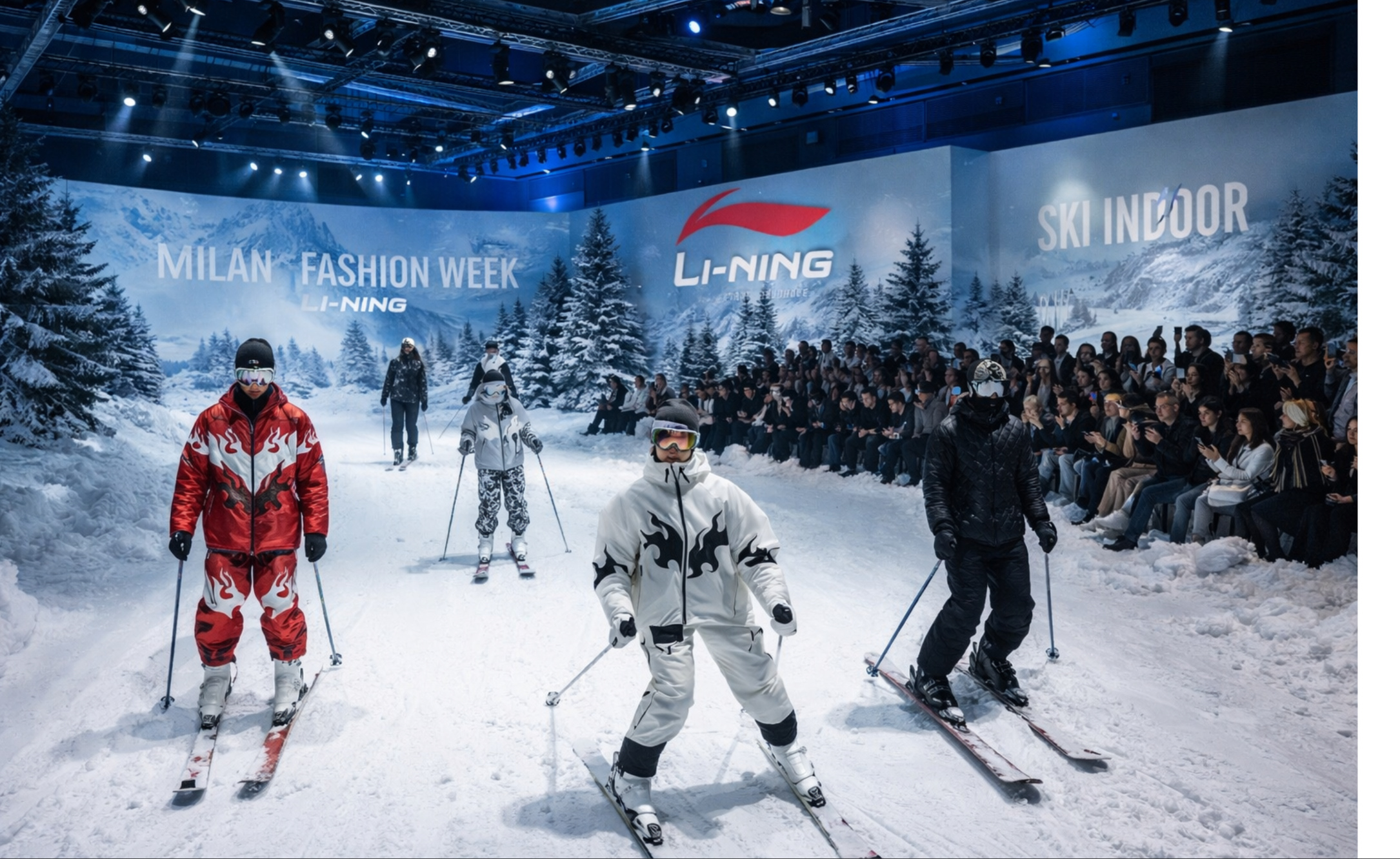 Li-Ning łączy modę i indoor ski na Fashion Week w Mediolanie