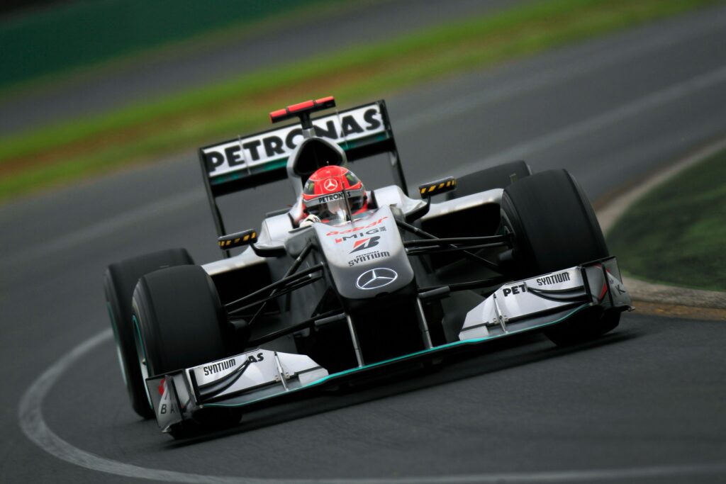 2010 Australian Grand Prix - Saturday Albert Park, Melbourne, Australia 27th March 2010. Michael Schumacher, Mercedes GP W01. Action. (Photo by Glenn Dunbar/LAT Images)