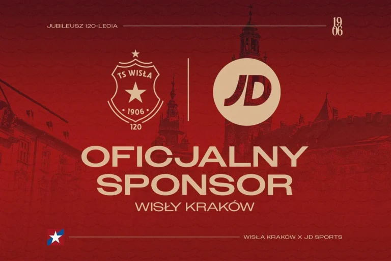 JD Sports nowym sponsorem Wisły Kraków