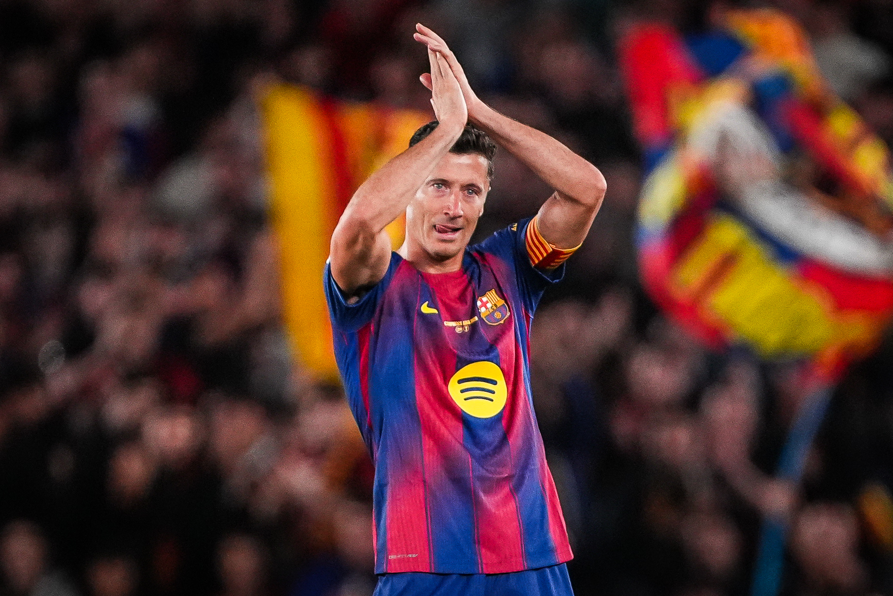 IPA84809471 - Robert LEWANDOWSKI of Barcelona during the Spanish championship LaLiga football match between FC Barcelona and Real Betis Balompie on 17 May 2026 at Camp Nou stadium in Barcelona, Spain (Photo by /Sipa USA)
2026.05.17 Barcelona
pilka nozna liga hiszpanska
FC Barcelona - Real Betis Sewilla: ostatni mecz Roberta Lewandowskiego w barwach FC Barcelony
Foto IPA/SIPA USA/PressFocus

!!! POLAND ONLY !!!