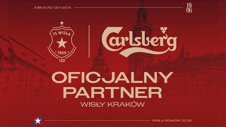 Carlsberg zostaje partnerem Wisły Kraków. Umowa obejmuje trzy sezony