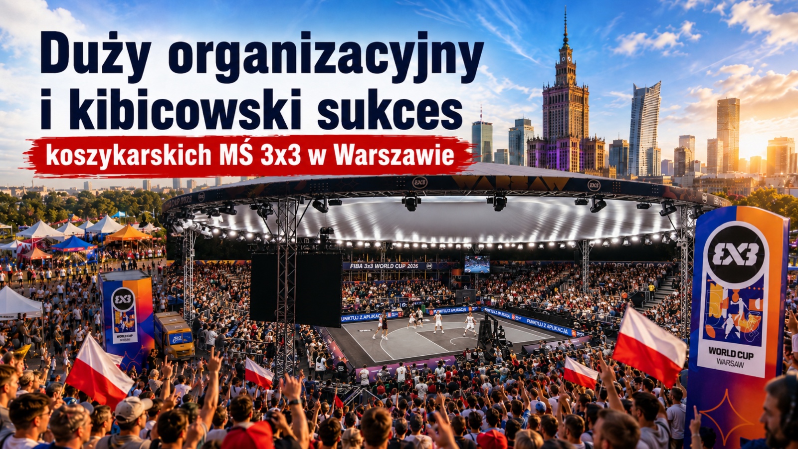 Duży organizacyjny i kibicowski sukces koszykarskich MŚ 3x3 w Warszawie