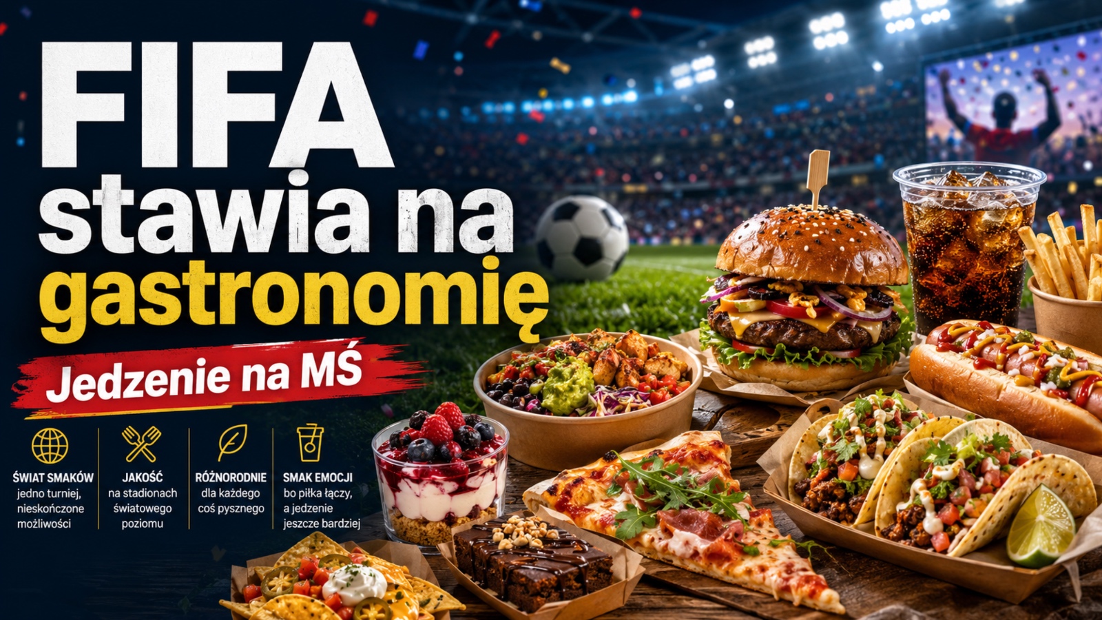 FIFA stawia na gastronomię. Mundial 2026 ma być największym projektem cateringowym w historii futbolu