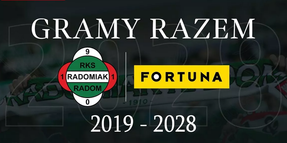 Fortuna przedłużyła współpracę z Radomiakiem Radom