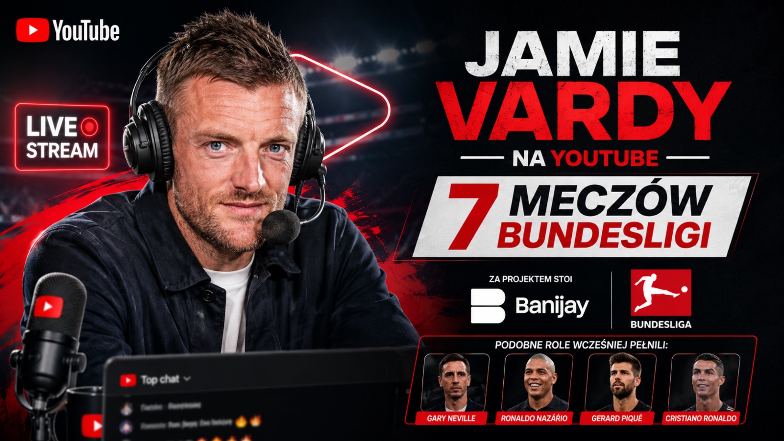 Jamie Vardy pokaże Bundesligę na YouTube. Piłkarze wchodzą na rynek praw medialnych
