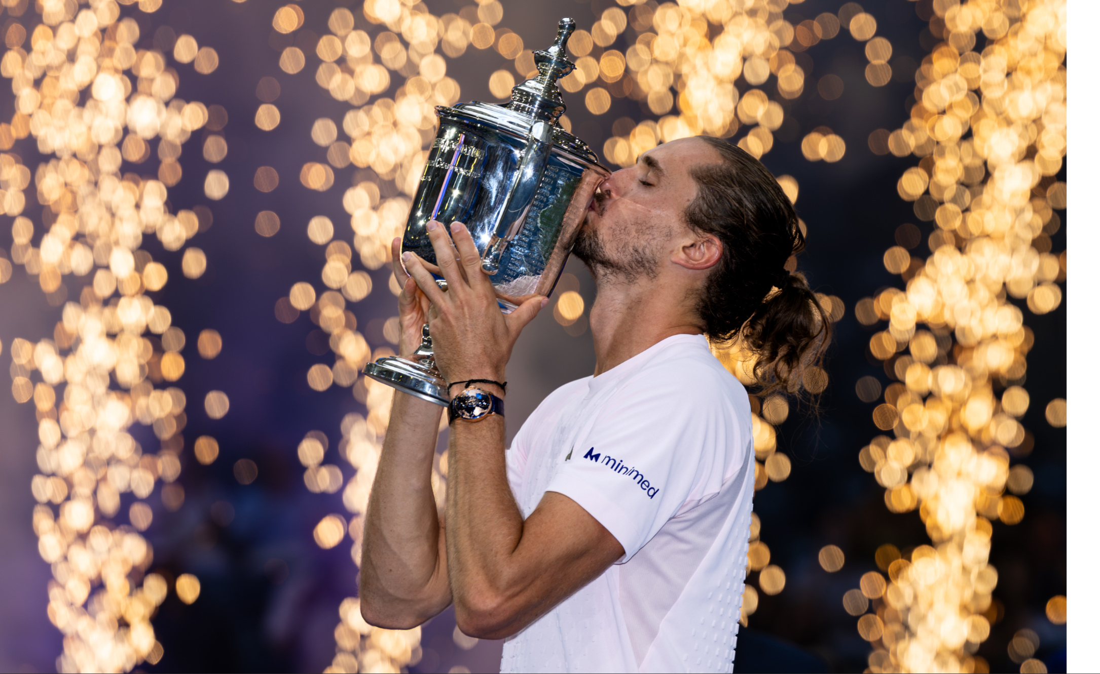 Alexander Zverev (GER) during the trophy ceremony after defeating Ben Shelton (USA) in the Menâ€™s Final at the US Open on September 13, 2026, held at the USTA Billie Jean King National Tennis Center in New York City. CSM/Sipa USA/Bernie Haley. (Credit Image: © Bernie Haley/Cal Sport Media/Sipa USA) 2026.09.13 Nowy Jork tenis ziemny US Open 2026 Foto Cal Sport Media/SIPA USA/PressFocus !!! POLAND ONLY !!!