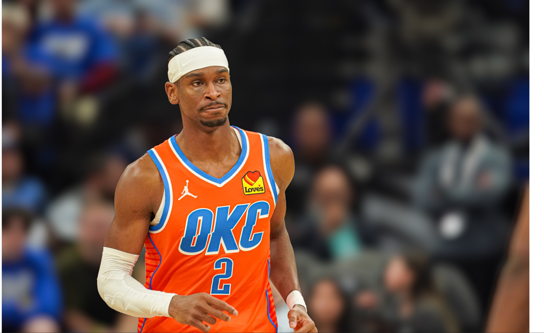 Orlando, Florida, USA, December 19, 2024, Oklahoma Thunder guard Shai Gilgeous-Alexander #2 at the Kia Center. (Photo by Marty Jean-Louis/Sipa USA) 2024.12.19 Orlando koszykowka mezczyzn, amerykanska liga koszykowki NBA Orlando Magic - Oklahoma City Thunder Foto Marty Jean-Louis/SIPA USA/PressFocus !!! POLAND ONLY !!!